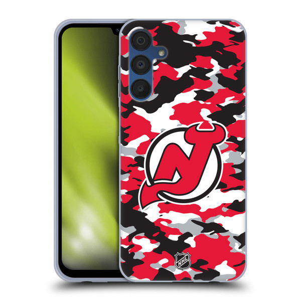 NHL New Jersey Devils Camouflage Soft Gel Case for Samsung Galaxy A15 & MagSafe