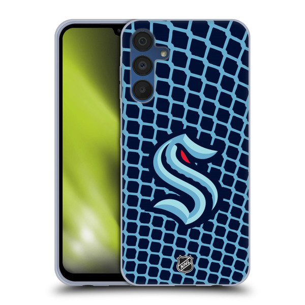 NHL Seattle Kraken Net Pattern Soft Gel Case for Samsung Galaxy A15 & MagSafe