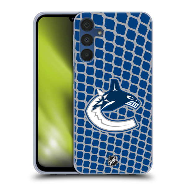 NHL Vancouver Canucks Net Pattern Soft Gel Case for Samsung Galaxy A15 & MagSafe