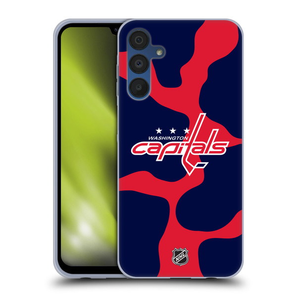 NHL Washington Capitals Cow Pattern Soft Gel Case for Samsung Galaxy A15 & MagSafe