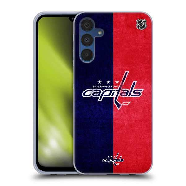 NHL Washington Capitals Half Distressed Soft Gel Case for Samsung Galaxy A15 & MagSafe