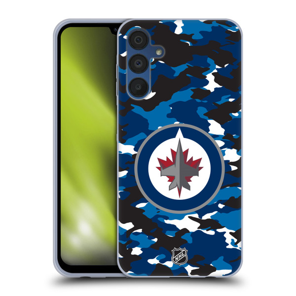 NHL Winnipeg Jets Camouflage Soft Gel Case for Samsung Galaxy A15 & MagSafe