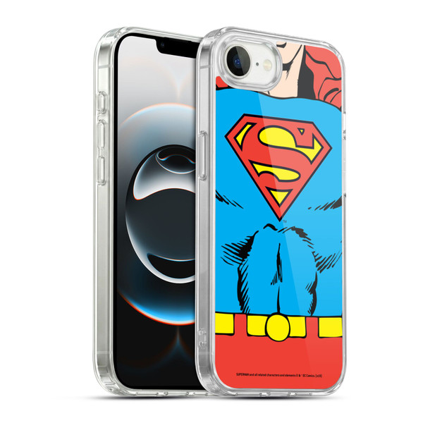 Superman DC Comics Logos Classic Costume Soft Gel Case for Apple iPhone 16e / Apple iPhone 17e & MagSafe
