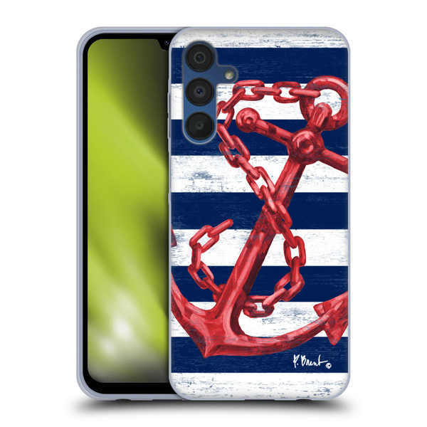 Paul Brent Nautical Westerly Anchor Red Soft Gel Case for Samsung Galaxy A15 & MagSafe