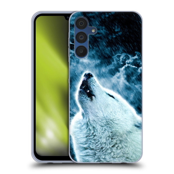 Simone Gatterwe Animals 2 Howling Wolf Soft Gel Case for Samsung Galaxy A15 & MagSafe