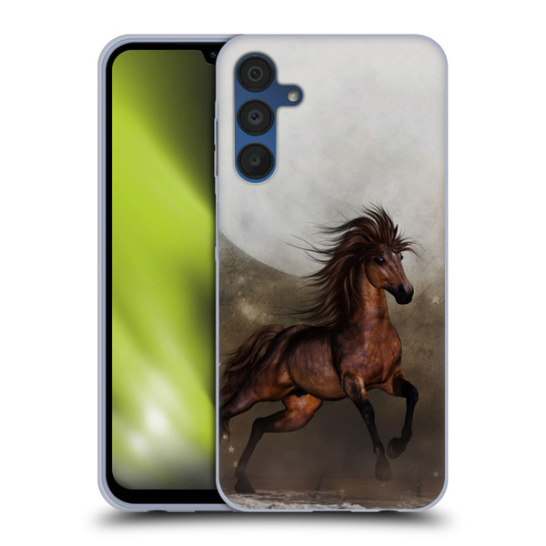 Simone Gatterwe Horses Brown Soft Gel Case for Samsung Galaxy A15 & MagSafe