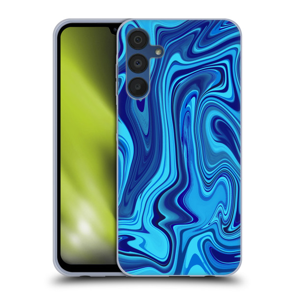 Suzan Lind Marble Blue Soft Gel Case for Samsung Galaxy A15 & MagSafe