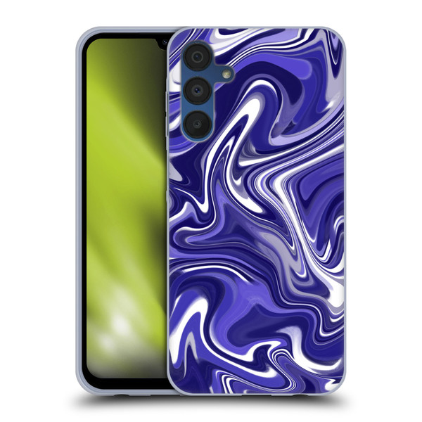 Suzan Lind Marble 2 Dark Violet Soft Gel Case for Samsung Galaxy A15 & MagSafe