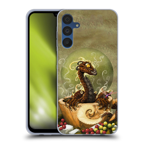 Stanley Morrison Art Brown Coffee Dragon Dragonfly Soft Gel Case for Samsung Galaxy A15 & MagSafe
