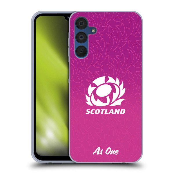 Scotland Rugby Graphics Gradient Pattern Soft Gel Case for Samsung Galaxy A15 & MagSafe