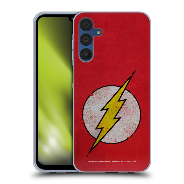 The Flash DC Comics Logo Distressed Look Soft Gel Case for Samsung Galaxy A15 & MagSafe