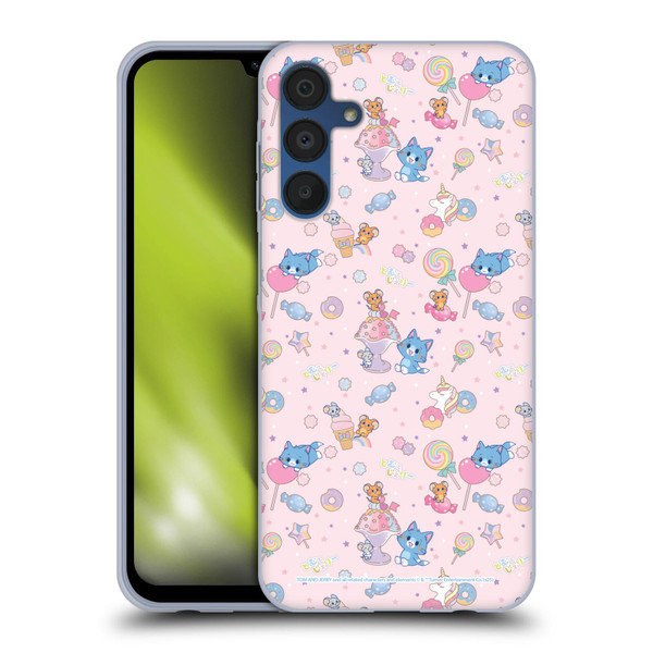 Tom and Jerry Gokko Graphics Sweets Pattern Soft Gel Case for Samsung Galaxy A15 & MagSafe