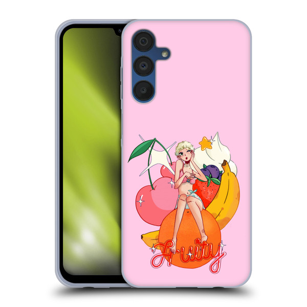 Chloe Moriondo Graphics Fruity Soft Gel Case for Samsung Galaxy A15 & MagSafe