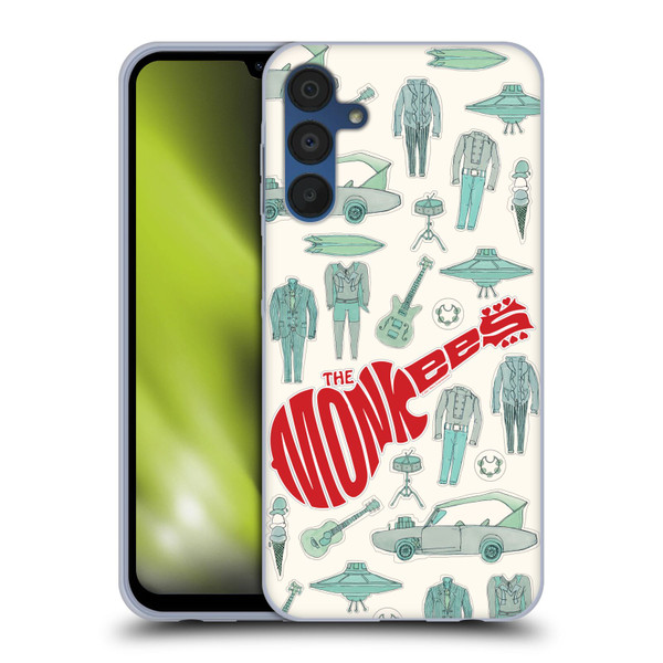 The Monkees Graphics Pattern Soft Gel Case for Samsung Galaxy A15 & MagSafe