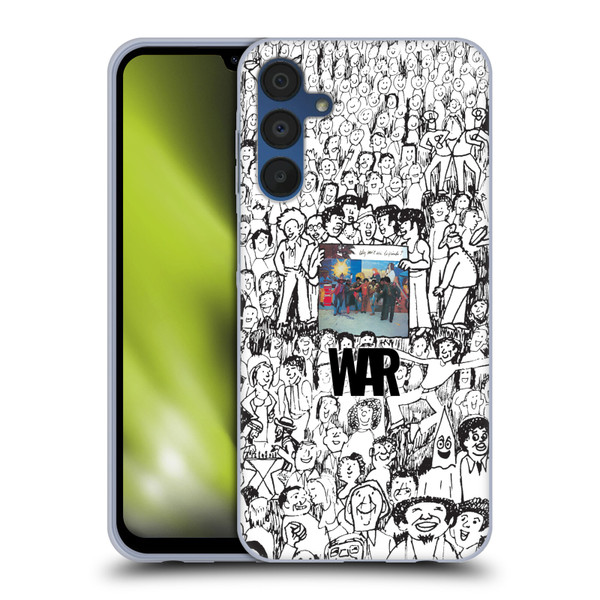 War Graphics Friends Doodle Art Soft Gel Case for Samsung Galaxy A15 & MagSafe