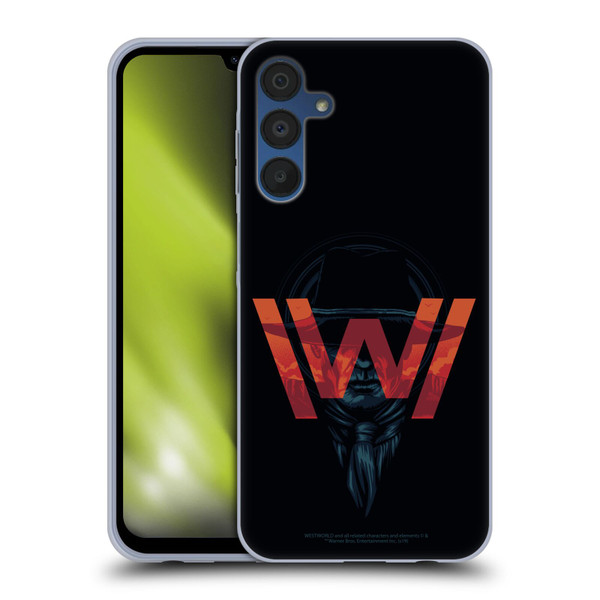 Westworld Logos Man In Black Soft Gel Case for Samsung Galaxy A15 & MagSafe