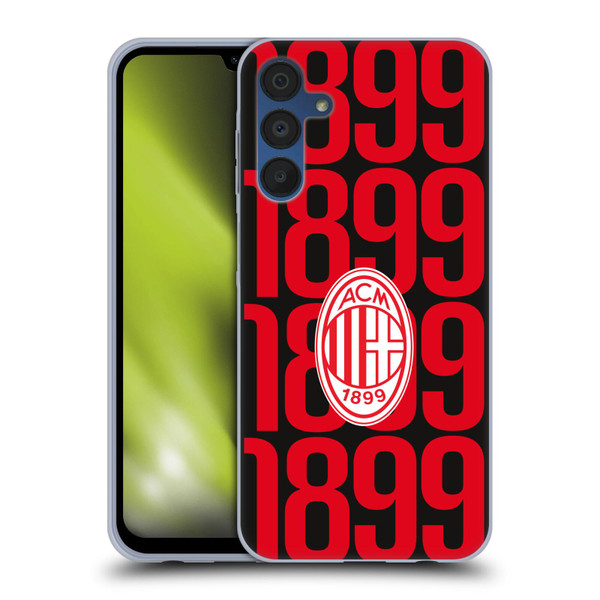 AC Milan Graphics Pattern Soft Gel Case for Samsung Galaxy A15 & MagSafe