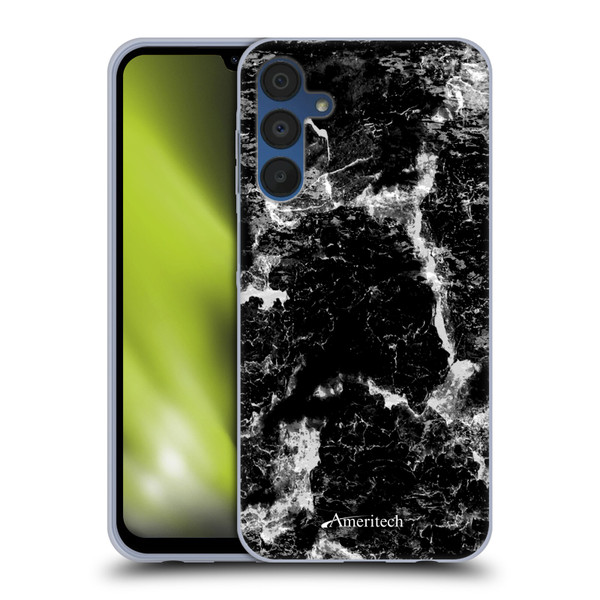 Ameritech Graphics Black Marble Soft Gel Case for Samsung Galaxy A15 & MagSafe