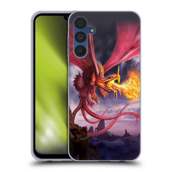 Anthony Christou Art Fire Dragon Soft Gel Case for Samsung Galaxy A15 & MagSafe