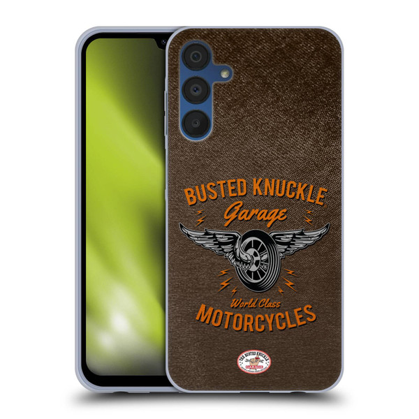 Busted Knuckle Garage Graphics Motorcycles Soft Gel Case for Samsung Galaxy A15 & MagSafe