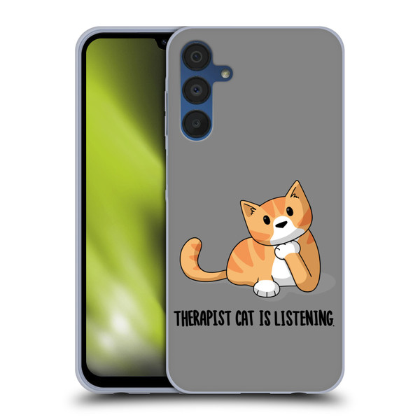 Beth Wilson Doodle Cats 2 Therapist Soft Gel Case for Samsung Galaxy A15 & MagSafe