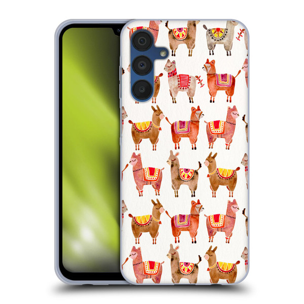 Cat Coquillette Animals Alpacas Soft Gel Case for Samsung Galaxy A15 & MagSafe