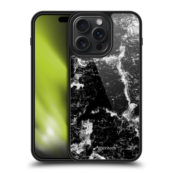 Ameritech Graphics Black Marble Gel Armour Case For Apple iPhone 15 Pro Max