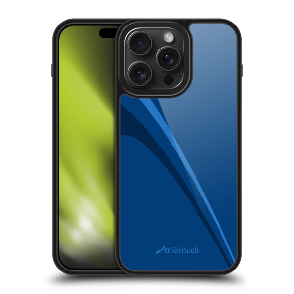 Ameritech Graphics Blue Mono Lines Gel Armour Case For Apple iPhone 15 Pro Max