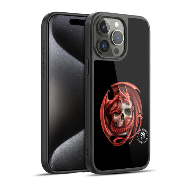 Anne Stokes Fire Tribal Dragon And Skull Gel Armour Case For Apple iPhone 15 Pro Max