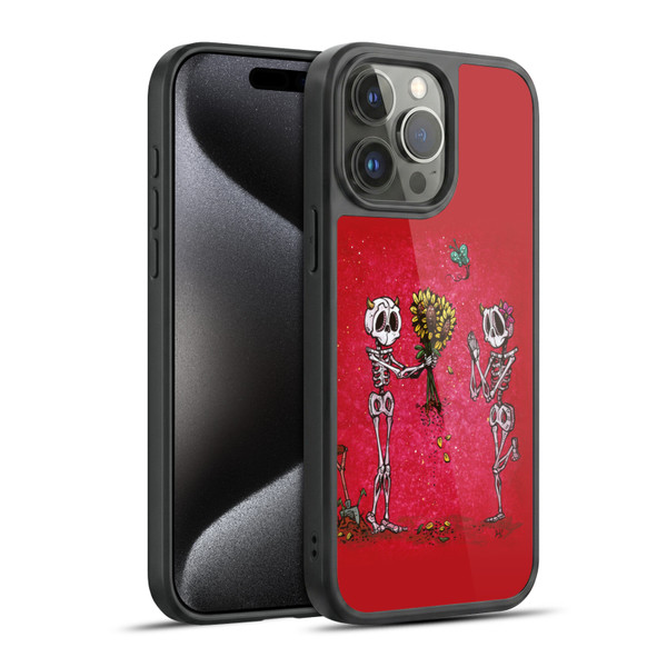 David Lozeau Skeleton Grunge Sunflower Gel Armour Case For Apple iPhone 15 Pro Max