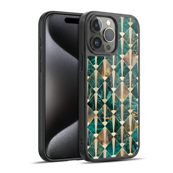 Elisabeth Fredriksson Geometric Design And Pattern Art Deco Tiles - Ocean Gel Armour Case For Apple iPhone 15 Pro Max