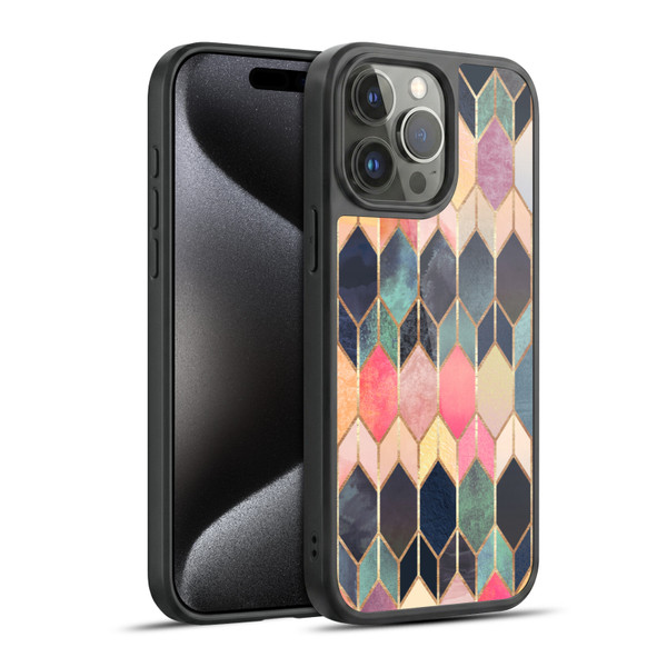 Elisabeth Fredriksson Geometric Design And Pattern Colourful Stained Glass Gel Armour Case For Apple iPhone 15 Pro Max