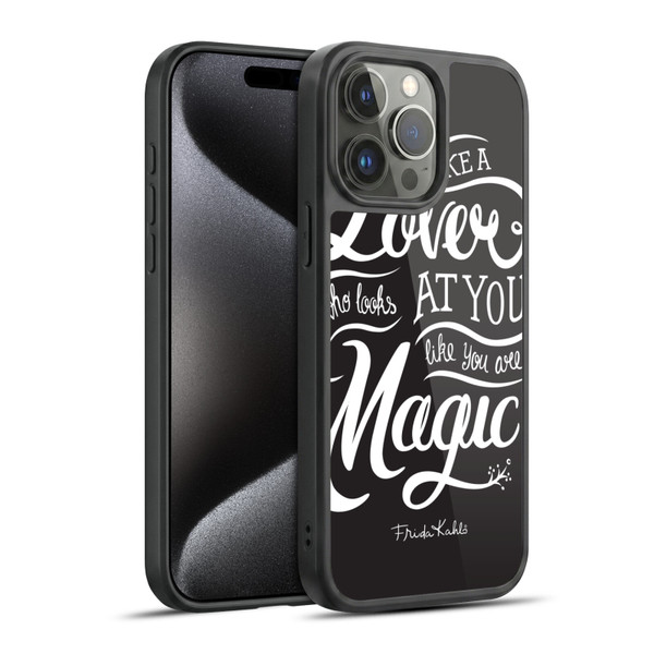 Frida Kahlo Typography Lover Black Gel Armour Case For Apple iPhone 15 Pro Max