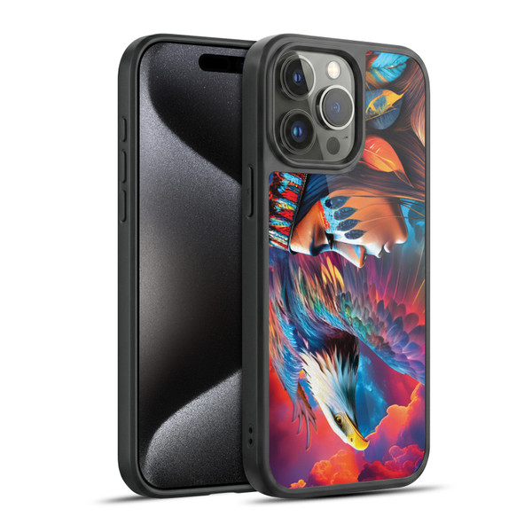 Michael David Ward Psychedelic Art Eagle Gel Armour Case For Apple iPhone 15 Pro Max