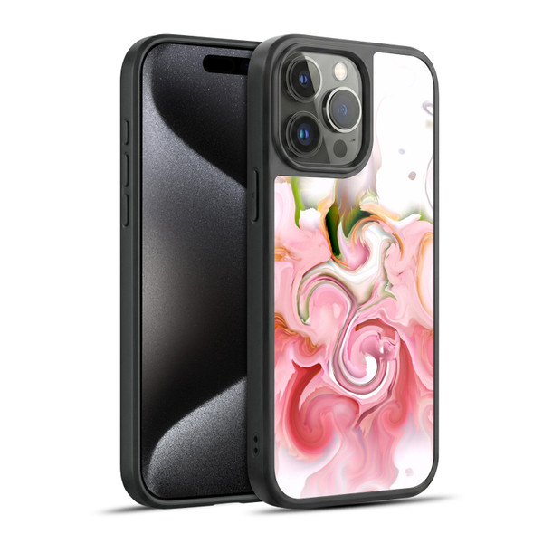 Haroulita Liquid Marble Blush Gel Armour Case For Apple iPhone 15 Pro Max