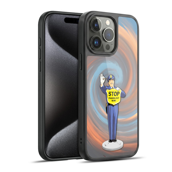 Larry Grossman Retro Collection Stop Pigging Out Gel Armour Case For Apple iPhone 15 Pro Max