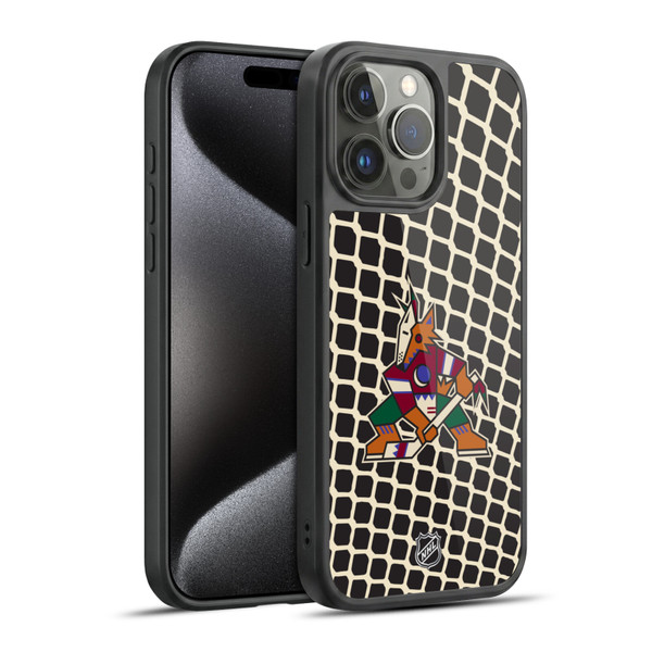 NHL Arizona Coyotes Net Pattern Gel Armour Case For Apple iPhone 15 Pro Max