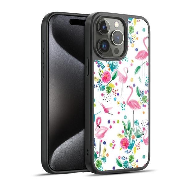 Ninola Summer Patterns Tropical Flamingo Gel Armour Case For Apple iPhone 15 Pro Max