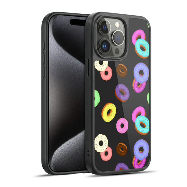 PLdesign Food Patterns Cool Fun Colorful Donuts Gel Armour Case For Apple iPhone 15 Pro Max