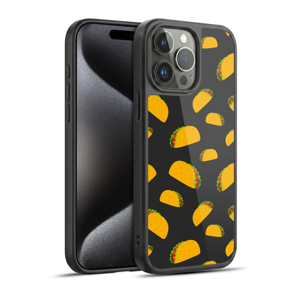 PLdesign Food Patterns Cool Fun Taco Gel Armour Case For Apple iPhone 15 Pro Max