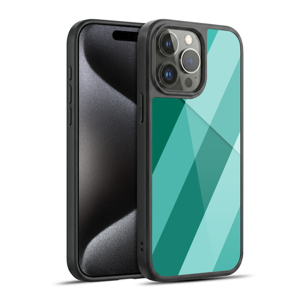 PLdesign Geometric Cyan Modern Gel Armour Case For Apple iPhone 15 Pro Max