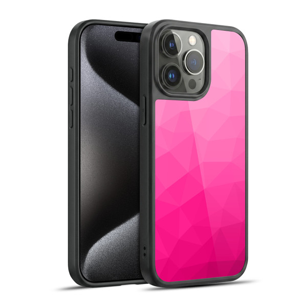 PLdesign Geometric Patterns Hot Pink Gradient Mesh Gel Armour Case For Apple iPhone 15 Pro Max