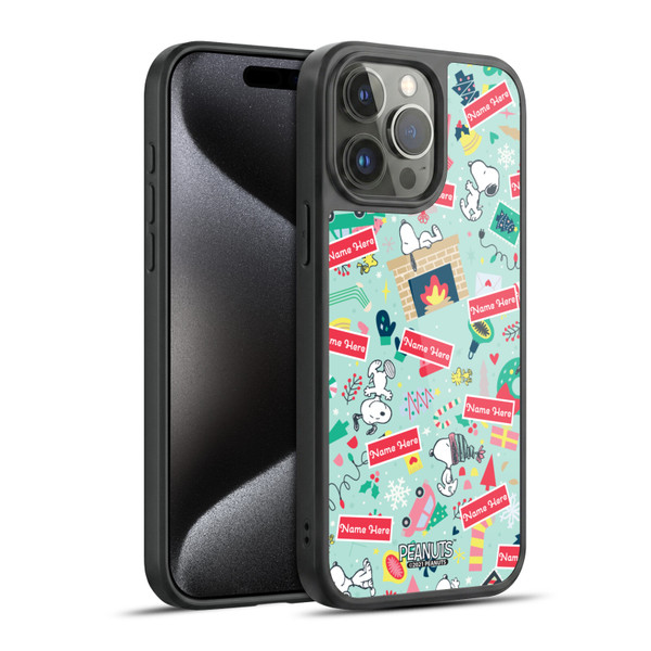 Custom Customised Personalised Peanuts Christmas Festive Pattern Gel Armour Case For Apple iPhone 15 Pro Max