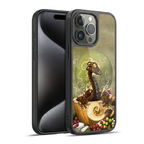 Stanley Morrison Art Brown Coffee Dragon Dragonfly Gel Armour Case For Apple iPhone 15 Pro Max