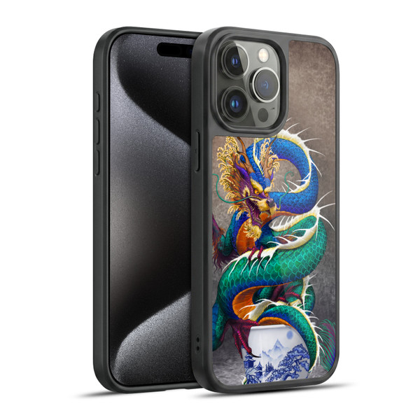 Stanley Morrison Dragons Asian Sake Drink Gel Armour Case For Apple iPhone 15 Pro Max