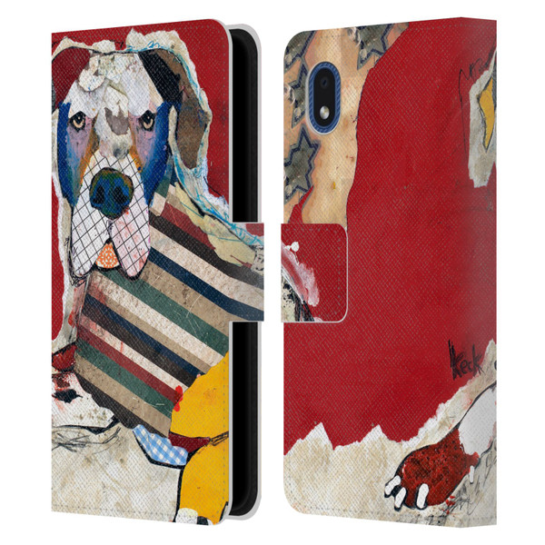 Michel Keck Dogs 2 Great Dane Leather Book Wallet Case Cover For Samsung Galaxy A01 Core (2020)