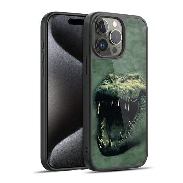 Vincent Hie Big Face Animals Alligator Gel Armour Case For Apple iPhone 15 Pro Max
