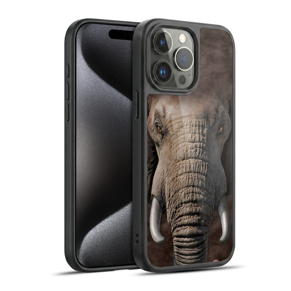 Vincent Hie Big Face Animals Elephant Gel Armour Case For Apple iPhone 15 Pro Max
