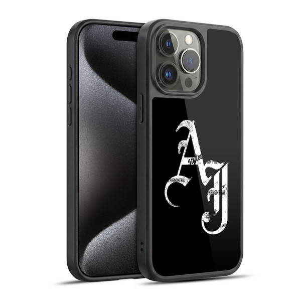 WWE Aj Styles Grunge Initials Gel Armour Case For Apple iPhone 15 Pro Max