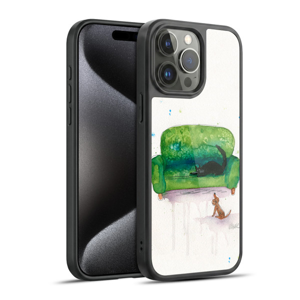 Wyanne Animals 2 Couch Cat and Dog Gel Armour Case For Apple iPhone 15 Pro Max